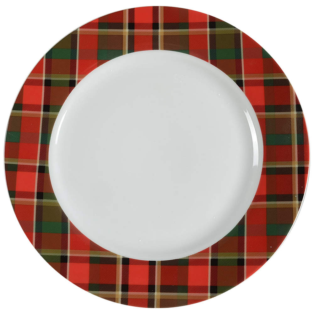 Carson Plaid Dinner Plate by Pottery Barn China-1