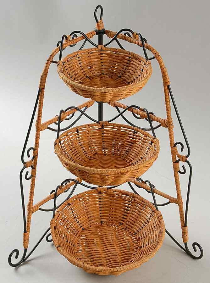 Casual Home 4 Pc 3 Tier Round Basket Set by Princess House-1