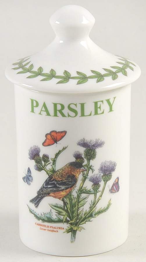 Botanic Garden Birds Parsley Spice Jar & Lid by Portmeirion-1