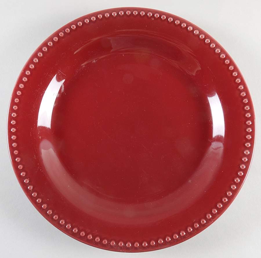 Emma Maroon Dinner Plate by Pottery Barn China-1