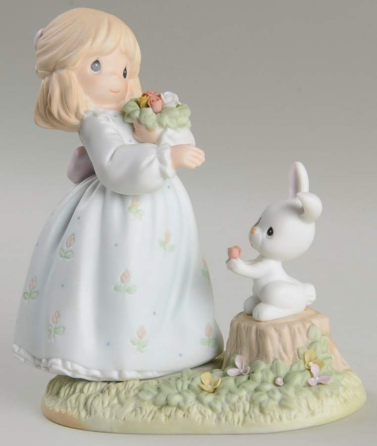 Some Bunny Loves You Three-Petal Flower-Some Bunny Loves You - Three Petal Flower Mark No Box by Precious Moments-1