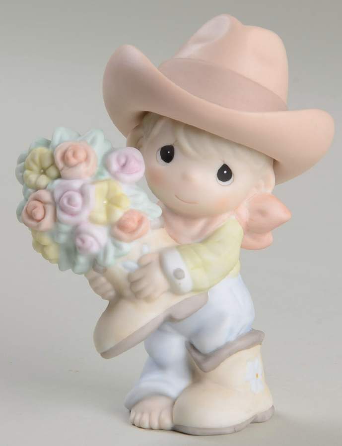 You Bet Your Boots I Love You Three-Petal Flower-You Bet Your Boots I  - Three Petal Flower Mark No Box by Precious Moments-1