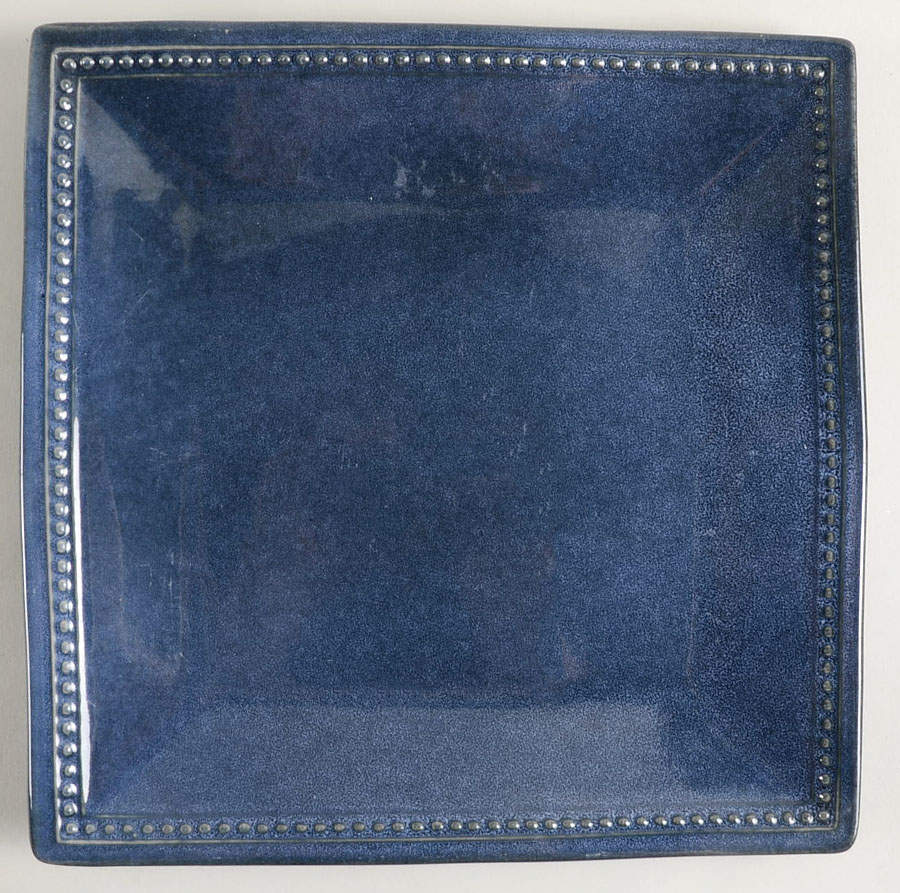 Spice Route Indigo Square Dinner Plate by Pier 1-1