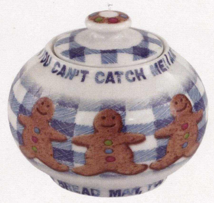 Gingerbread Man Sugar Bowl & Lid by Cardew Design-1