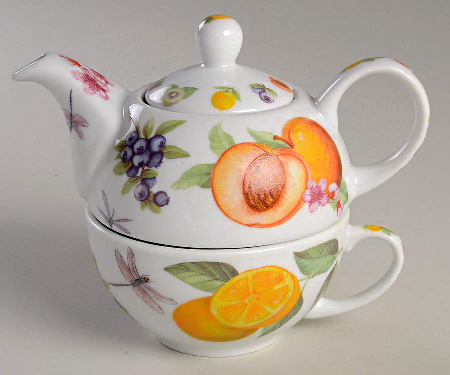 Welcome Hospital I Tea Individual Teapot & Lid with Cup by Cardew Design-1
