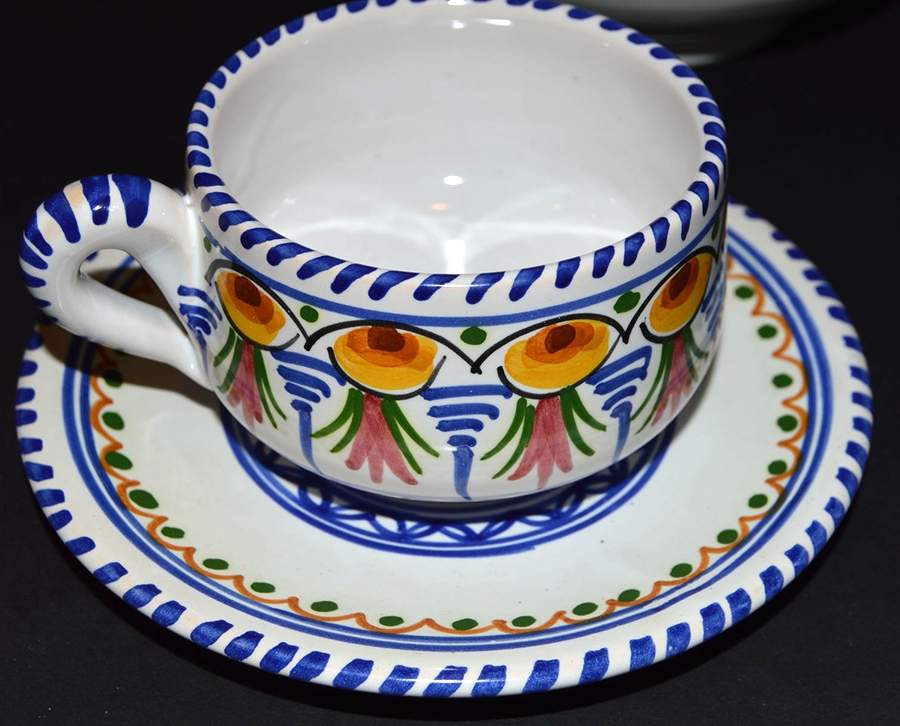 PUE1 Footed Cup & Saucer Set by Puente Ceramics-1