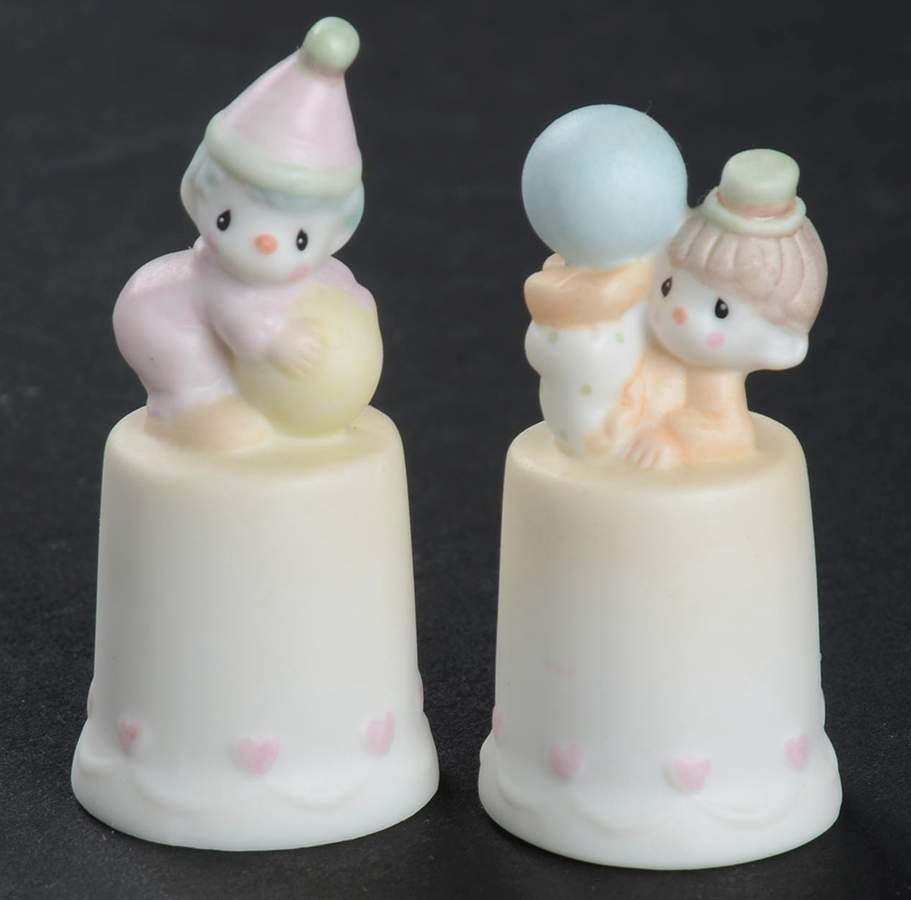 Clowns Olive Branch-Clowns-Set Of 2 - Olive Branch Trademark, No Box by Precious Moments-1