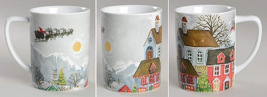 Winter Village Mug by Pottery Barn China-1