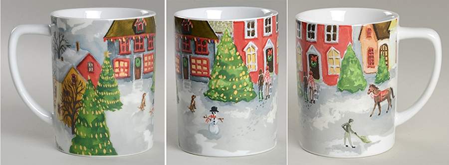 Winter Village Mug by Pottery Barn China-1