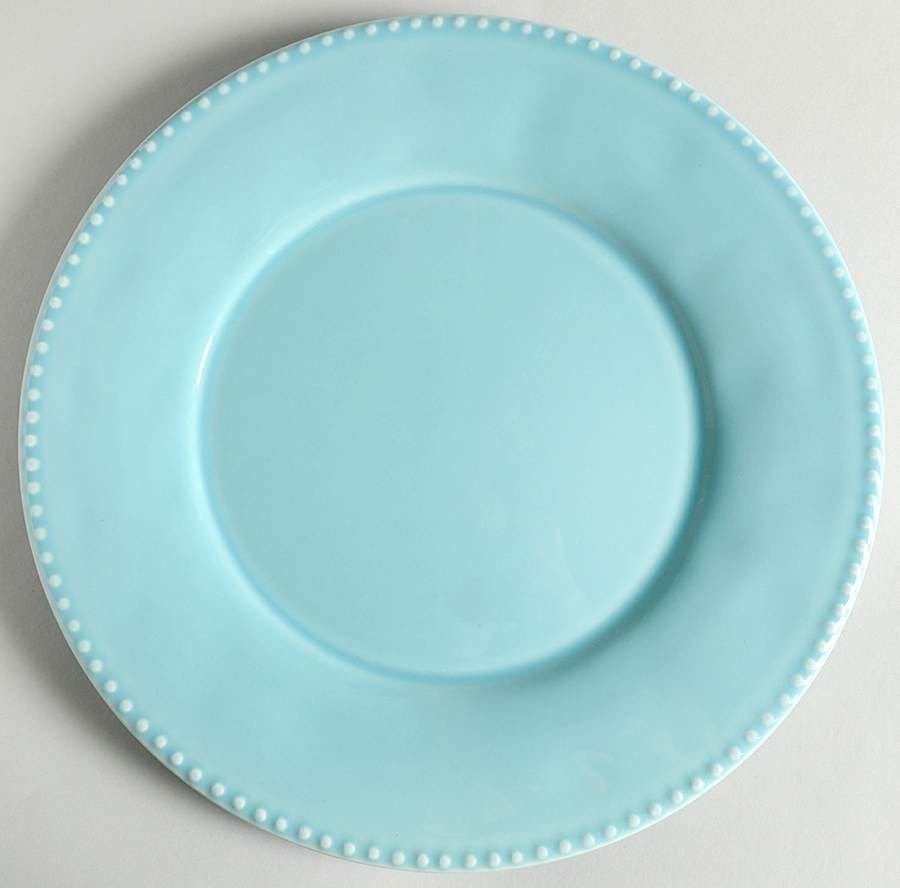 Beaded Aqua Dinner Plate by Primagera-1