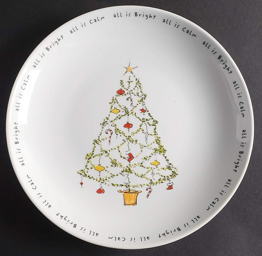 Holiday Cheer 11" Shallow Round Bowl by Pottery Barn China-1