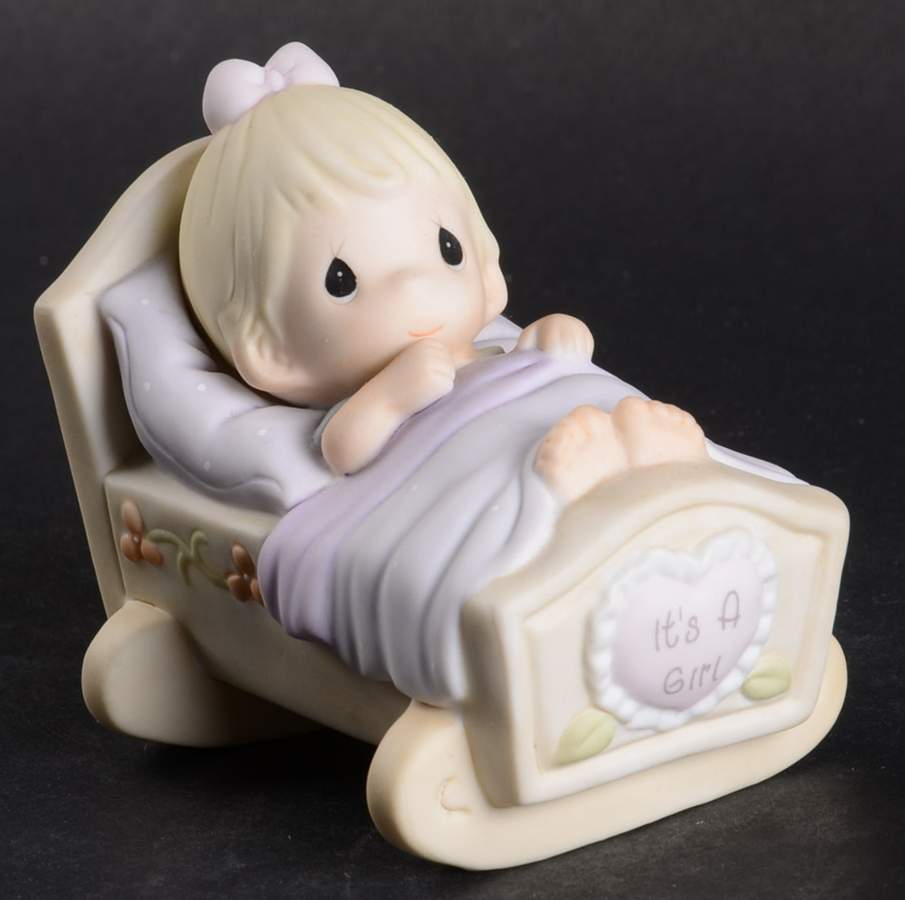 It's a Girl-Blonde Stylized Heart-It's A Girl - No Box-Stylized Heart Mark by Precious Moments-1