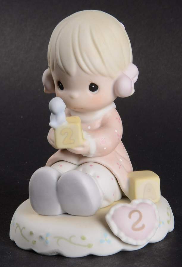 Growing in Grace-Age 2-Blonde Stylized Heart-Age 2 - No Box-Stylized Heart Mark by Precious Moments-1