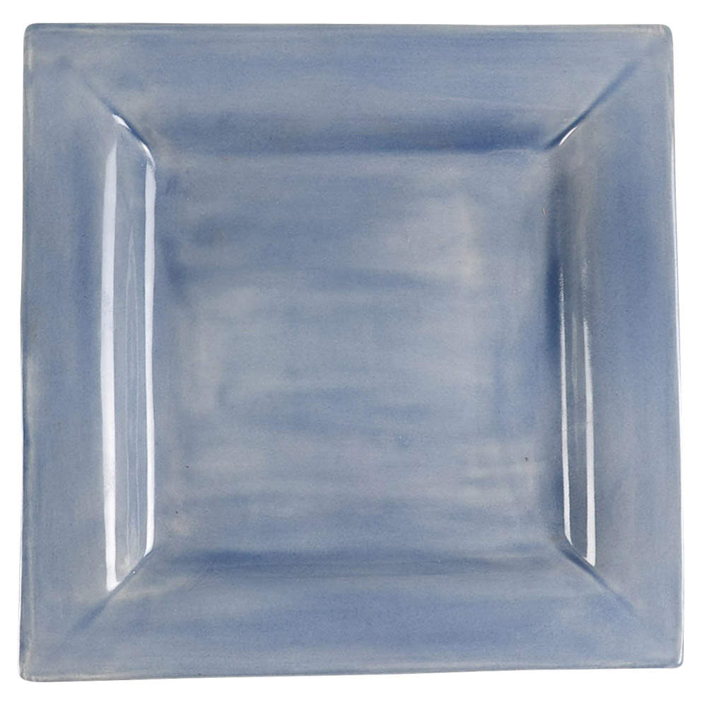 Square Sausalito Blue Gray Dinner Plate by Pottery Barn China-1