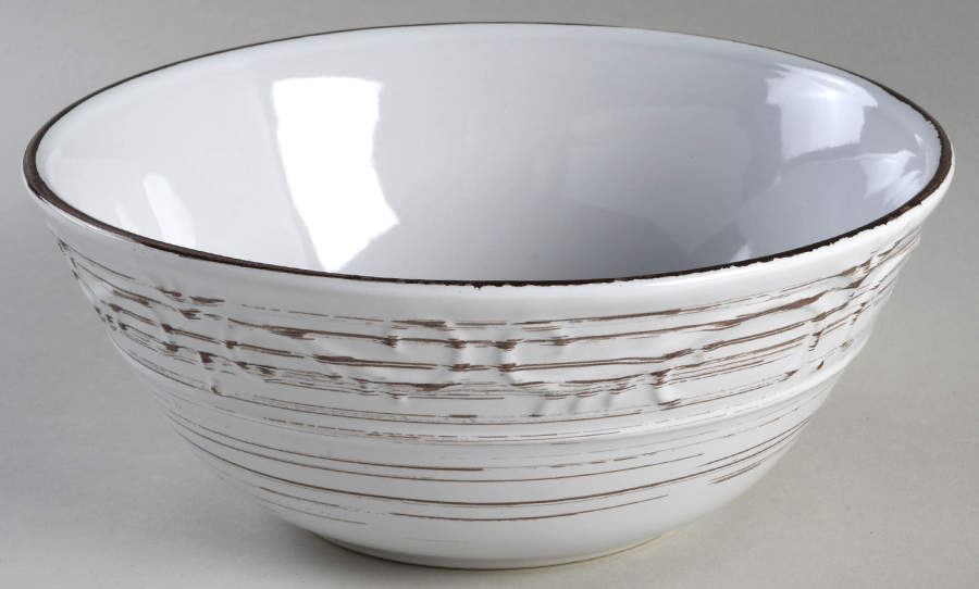 Trellis White Medium Round Serving Bowl by Pfaltzgraff-1
