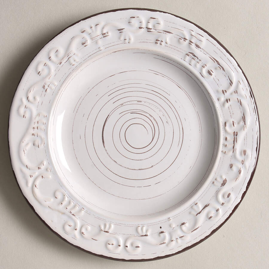 Trellis White Appetizer Plate by Pfaltzgraff-1