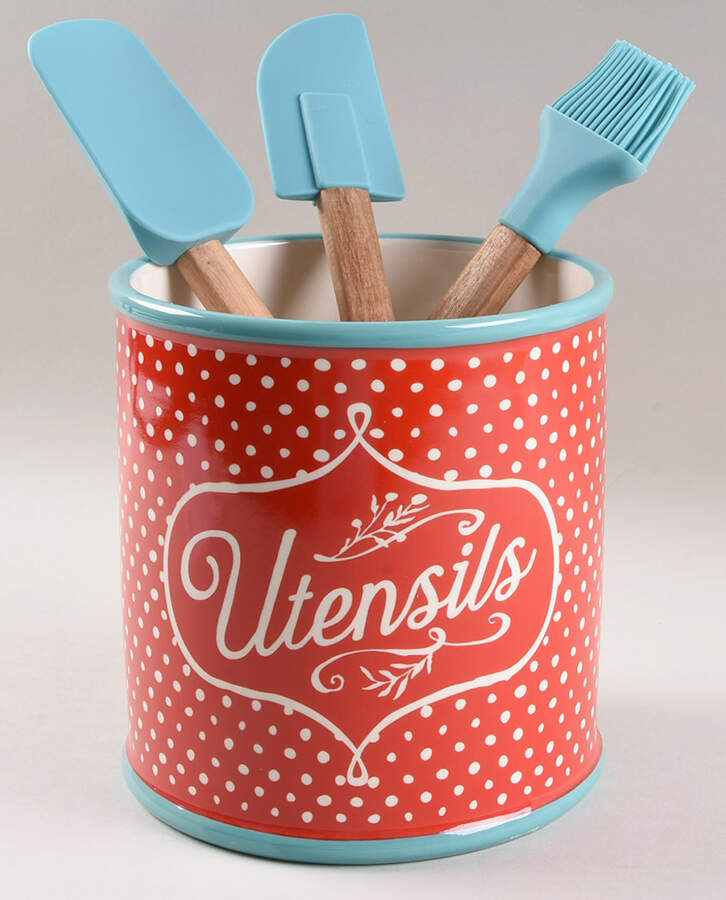 Flea Market Utensil Set (Holder & Utensils) by Pioneer Woman-1