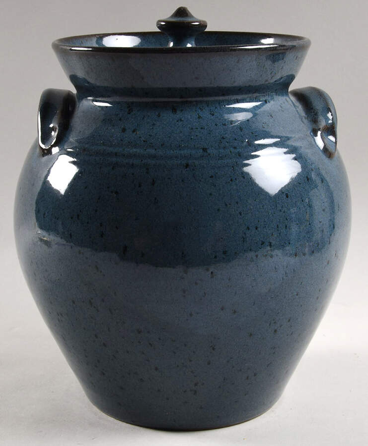 Vernon Owens 9" Storage Crock & Lid by Seagrove Pottery-1