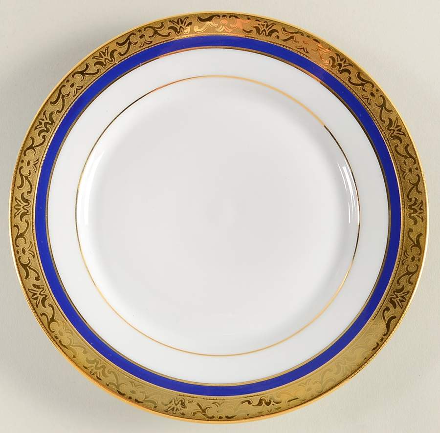 Blois Blue Bread & Butter Plate by Porcel du Site Corot-1