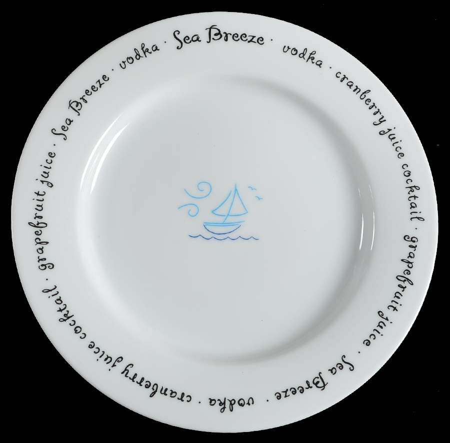Bar Lingo Appetizer Plate by Pottery Barn China-1