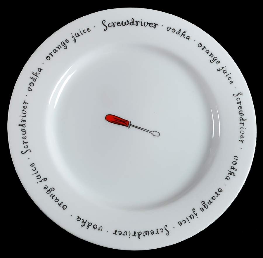 Bar Lingo Appetizer Plate by Pottery Barn China-1