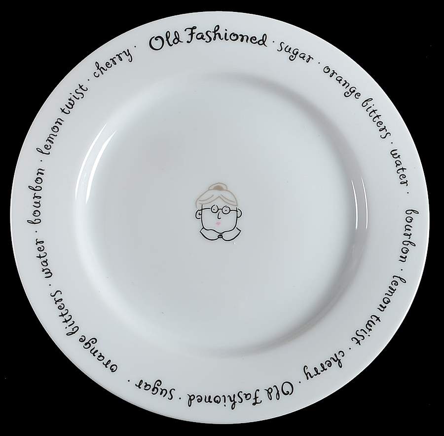 Bar Lingo Appetizer Plate by Pottery Barn China-1