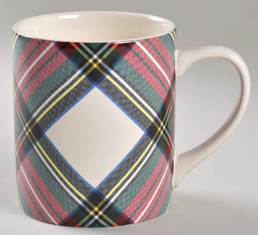 Plaid Mug by Pottery Barn China-1