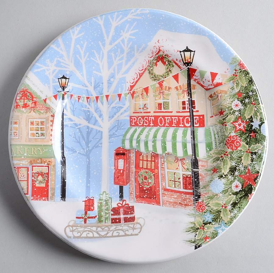 Christmas Village Salad Plate by Pier 1-1