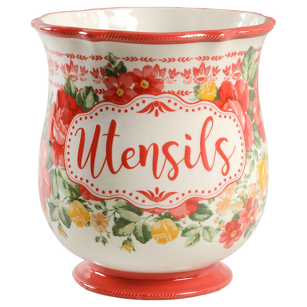 Vintage Floral Utensil Holder by Pioneer Woman-1