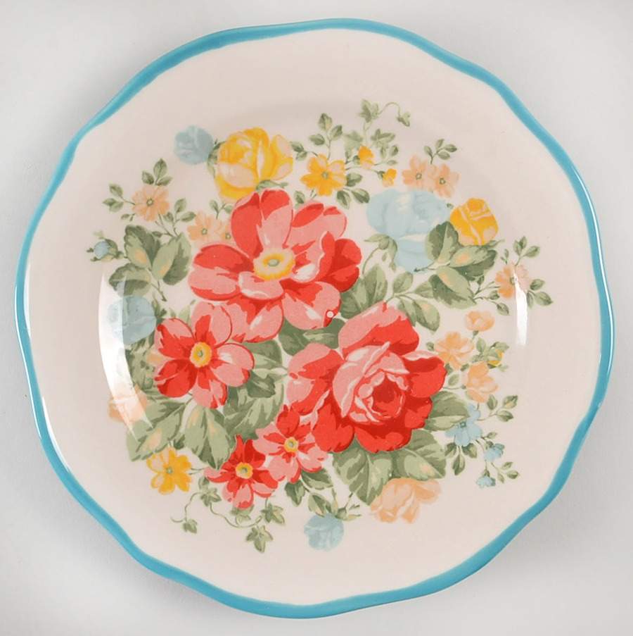 Vintage Floral Salad Plate by Pioneer Woman-1