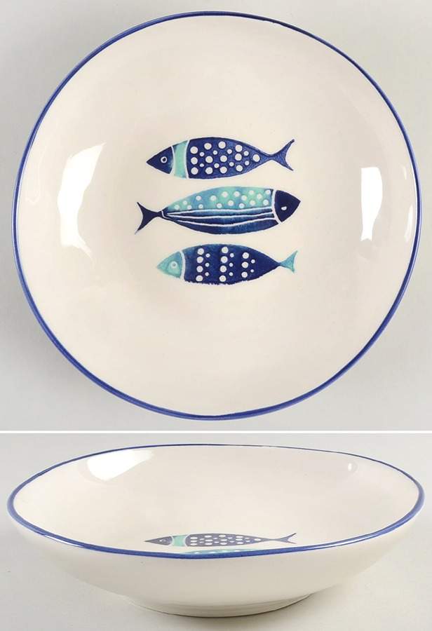 Fish 9" Individual Pasta Bowl by Papart Ceramics-1