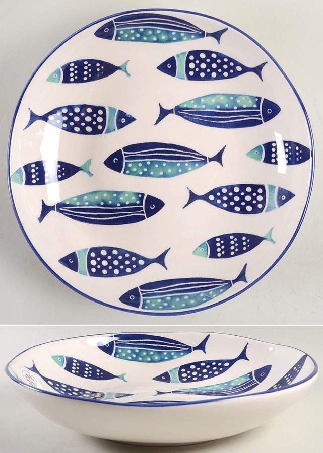 Fish 11" Pasta Serving Bowl by Papart Ceramics-1