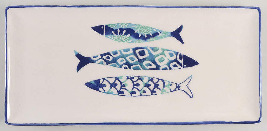 Fish 14" Rectangular Tray by Papart Ceramics-1