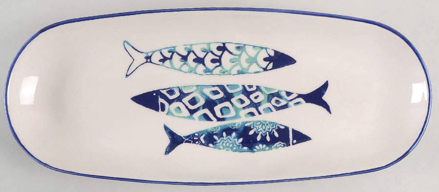 Fish 14" Oval Tray by Papart Ceramics-1