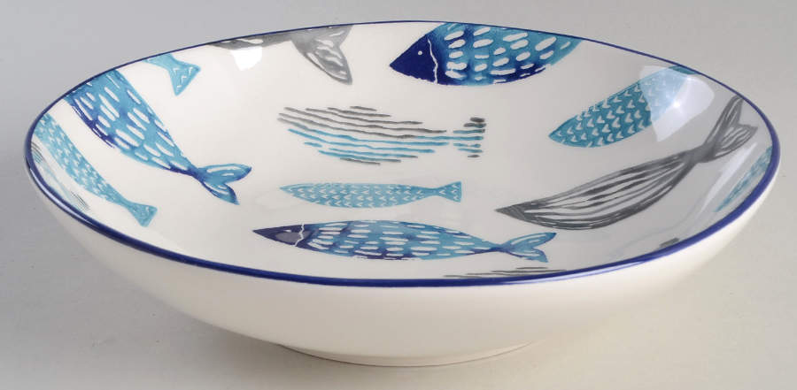 Fish 9" Individual Pasta Bowl by Papart Ceramics-1