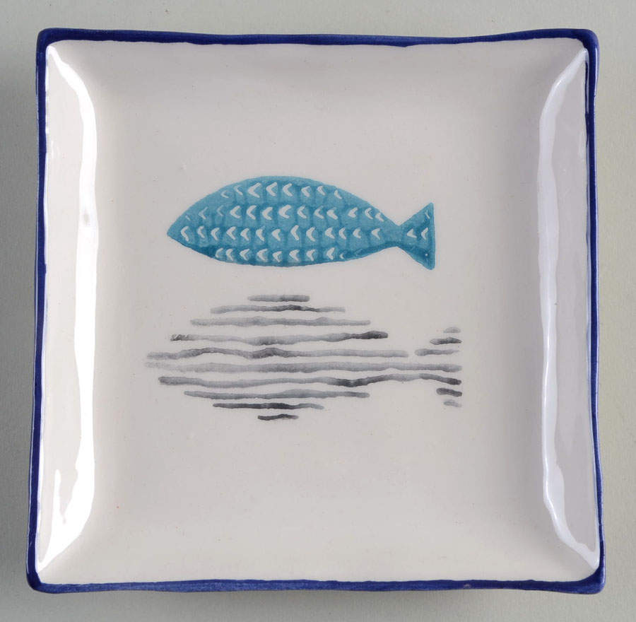 Fish Square Appetizer Plate by Papart Ceramics-1