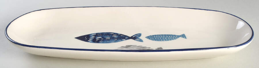 Fish 14" Oval Tray by Papart Ceramics-1