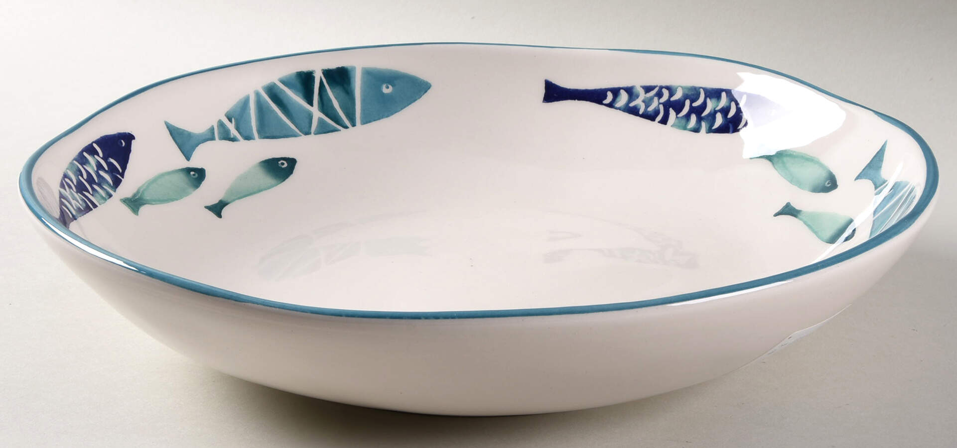 Fish 11" Round Serving Bowl by Papart Ceramics-1