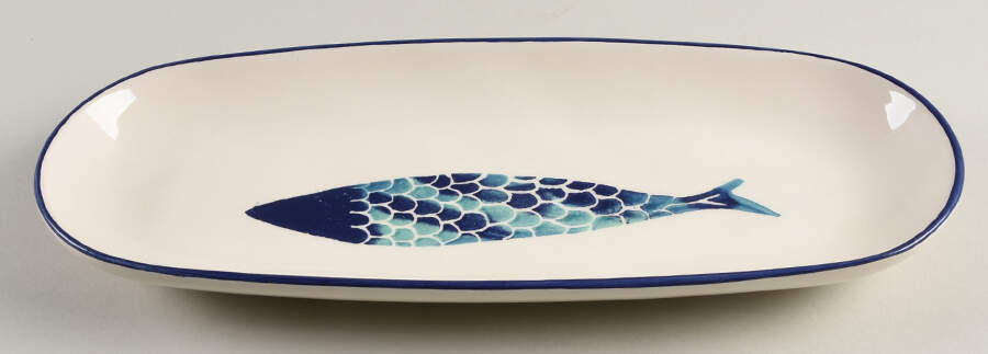 Fish 14" Oblong Tray by Papart Ceramics-1
