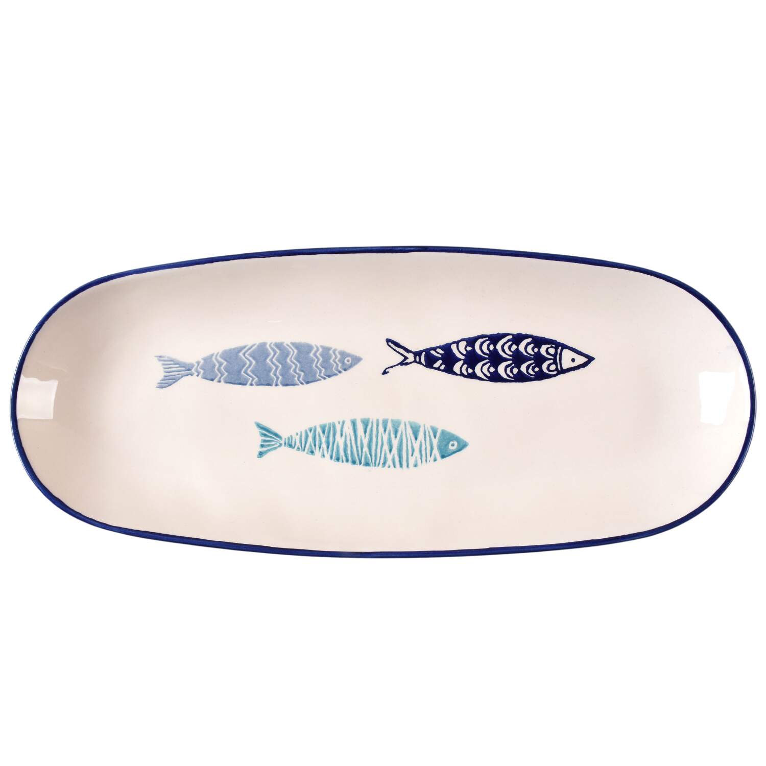Fish Oblong Tray 14" by Papart Ceramics-1