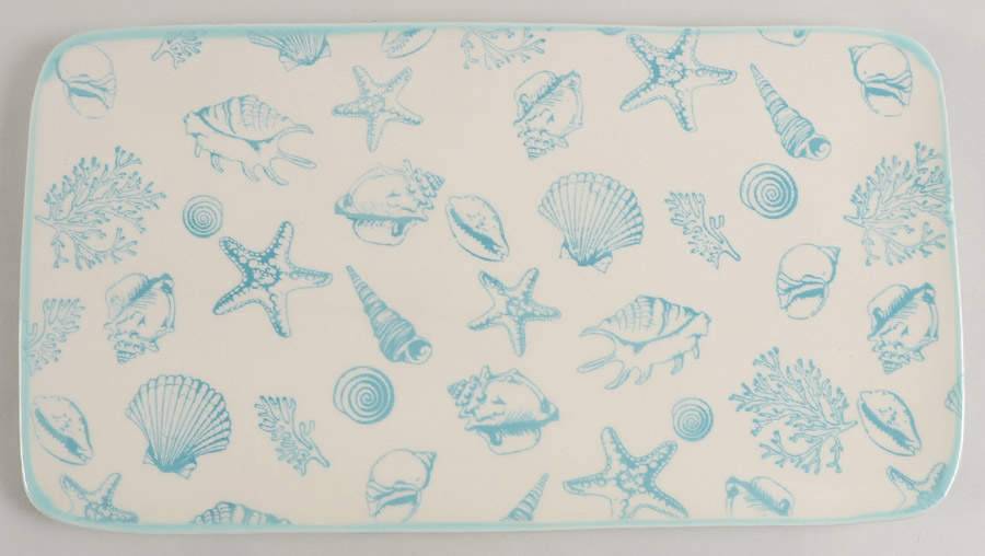 Venice (Aqua) 14" Rectangular Serving Platter by Pfaltzgraff-1