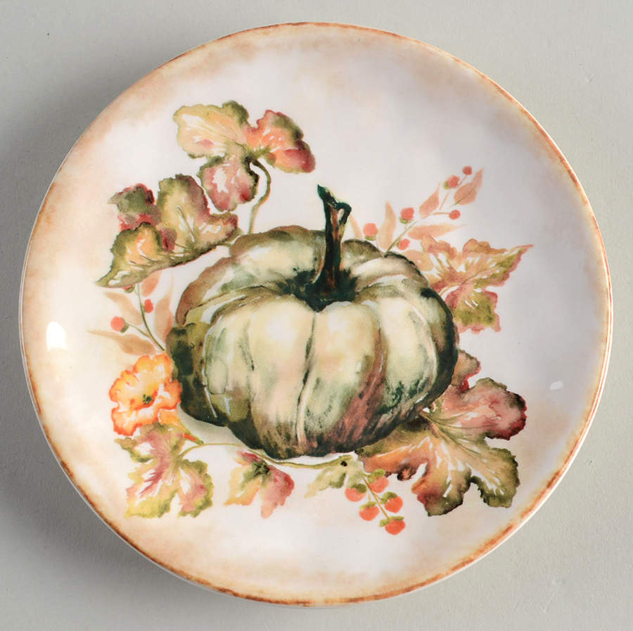 Harvest Blessing Pumpkin Appetizer Plate by Pier 1-1