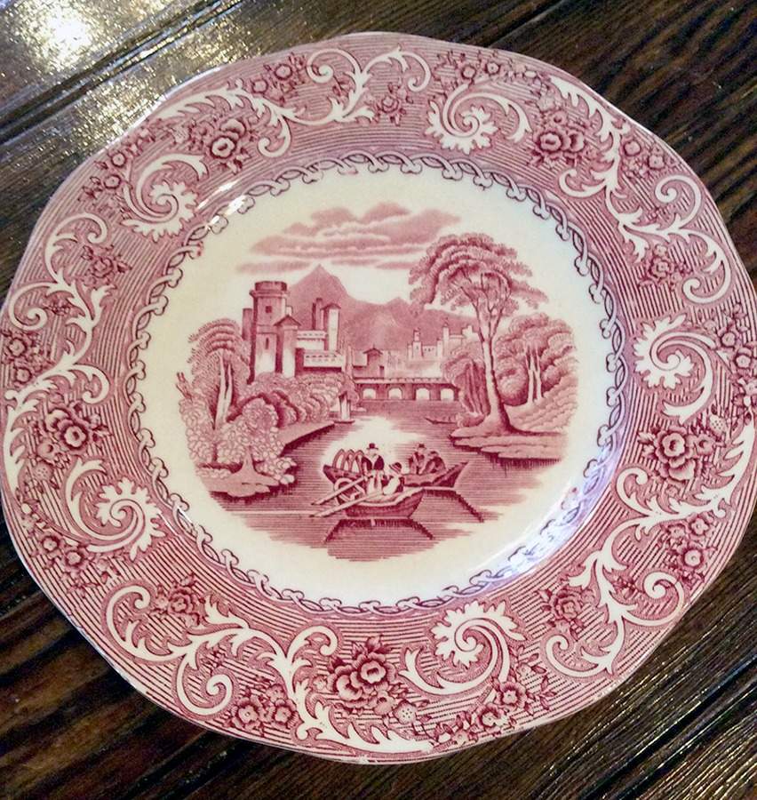 Unicorn Salad Plate by PV-ENGLAND (Peasant Village)-1