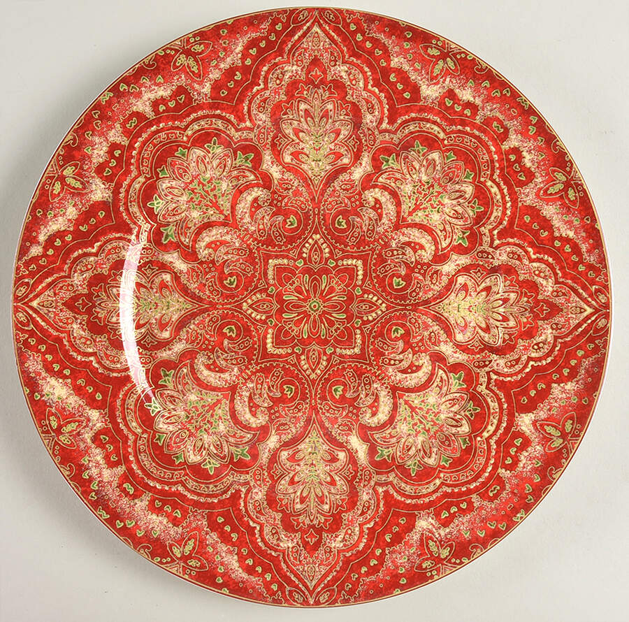 Augustina Opulent Red Dinner Plate by Port Townsand-1