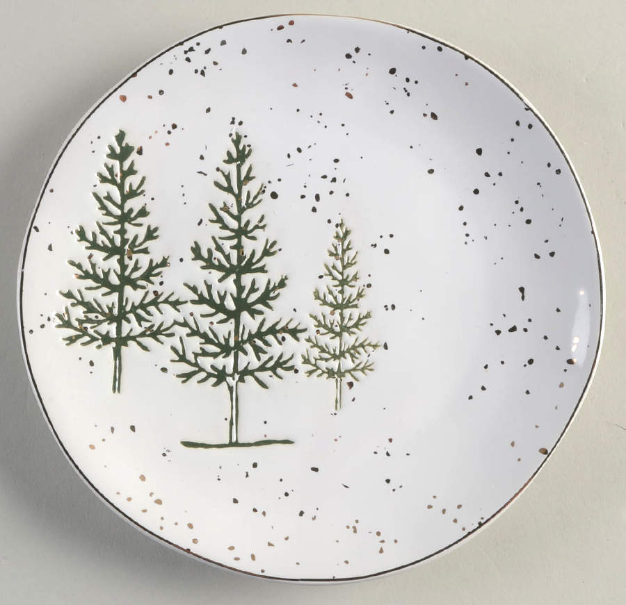 Gold Pine Tree Salad Plate by Potter's Studio-1