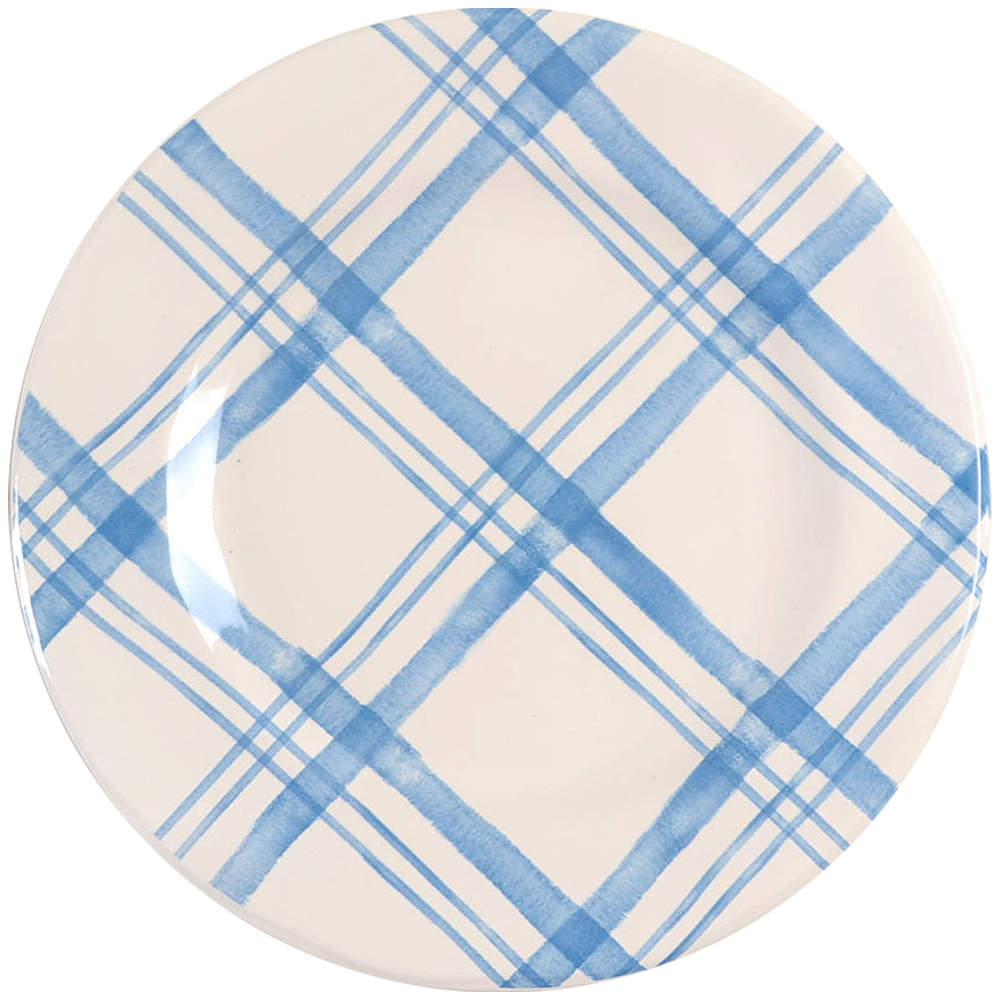 Blue Plaid Salad Plate by Pier 1-1