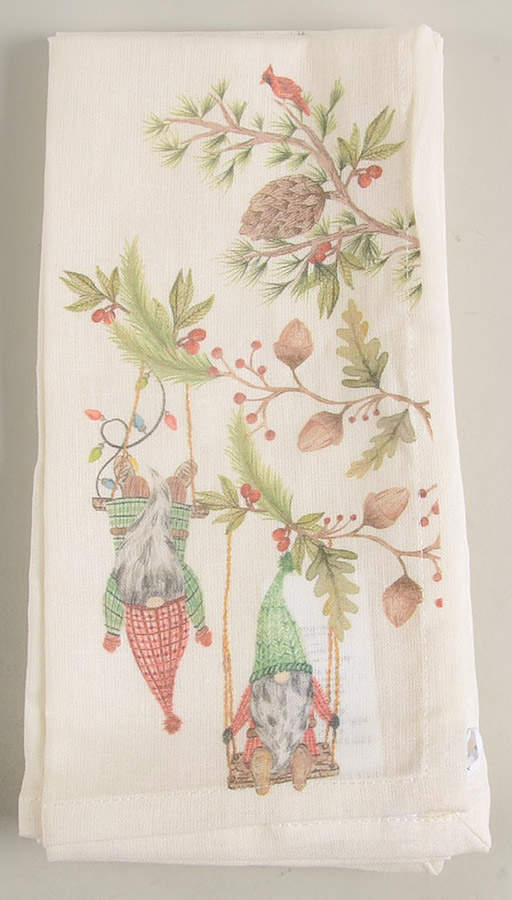 Forest Gnome Cloth Napkin - Set of 4 Motifs (NAPC1, NAPC2, NAPC3 & NAPCM4) by Pottery Barn China-1