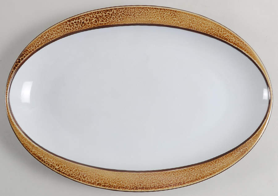 Tuareg Ballet 14" Oval Serving Platter by Porcel-1