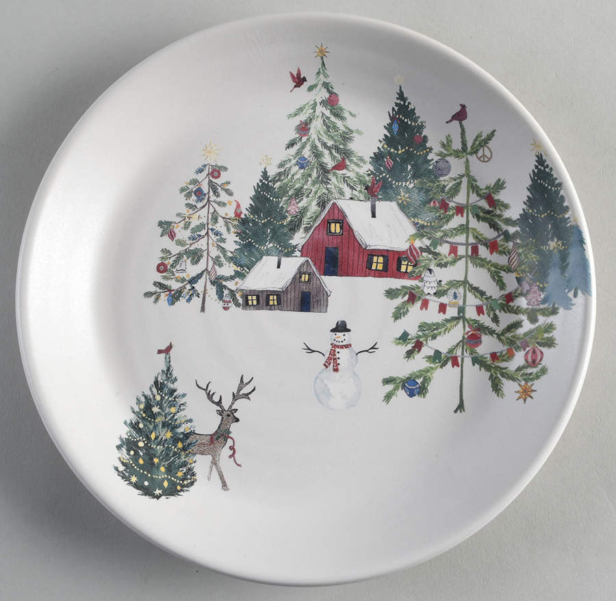 Christmas in the Country Salad Plate by Pottery Barn China-1