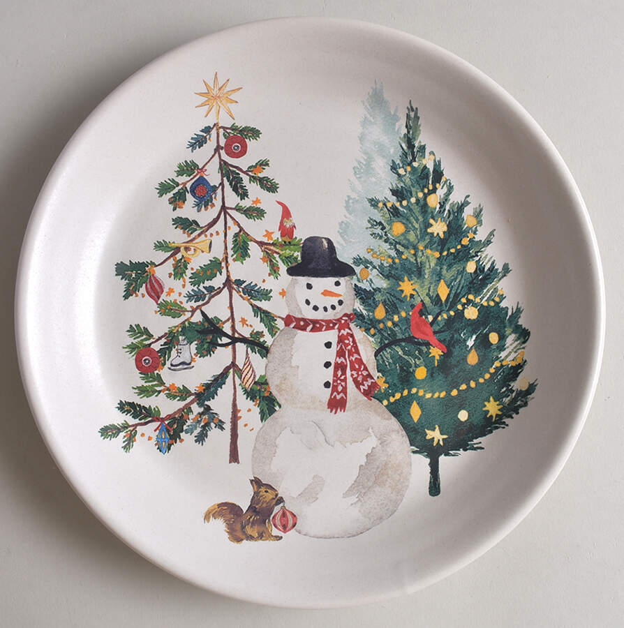 Christmas in the Country Salad Plate by Pottery Barn China-1